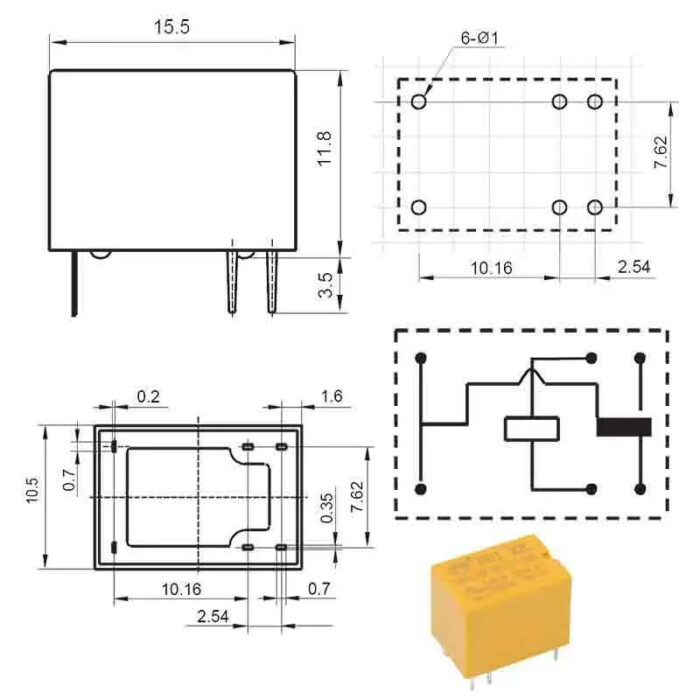 HK4100F-DC12V-SHC 12V 3A 6PIN — изображение 2